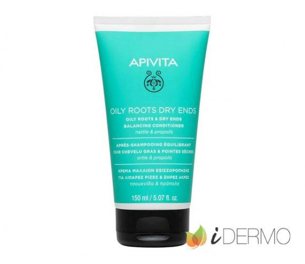 ACONDICIONADOR EQUILIBRANTE PARA RAÍZ GRASA Y PUNTAS SECAS CON ORTIGA Y PROPÓLEO